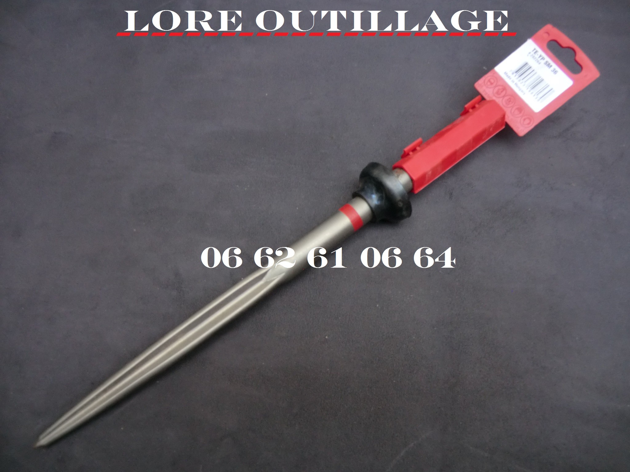 SILVERLINE Burin Pointu SDS Max 18x600mm – Acier Forgé