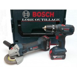 BOSCH meuleuse + Visseuse à percussion 18v