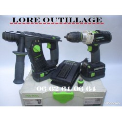 FESTOOL PDC 18/4 + BHC 18 - visseuse + perforateur