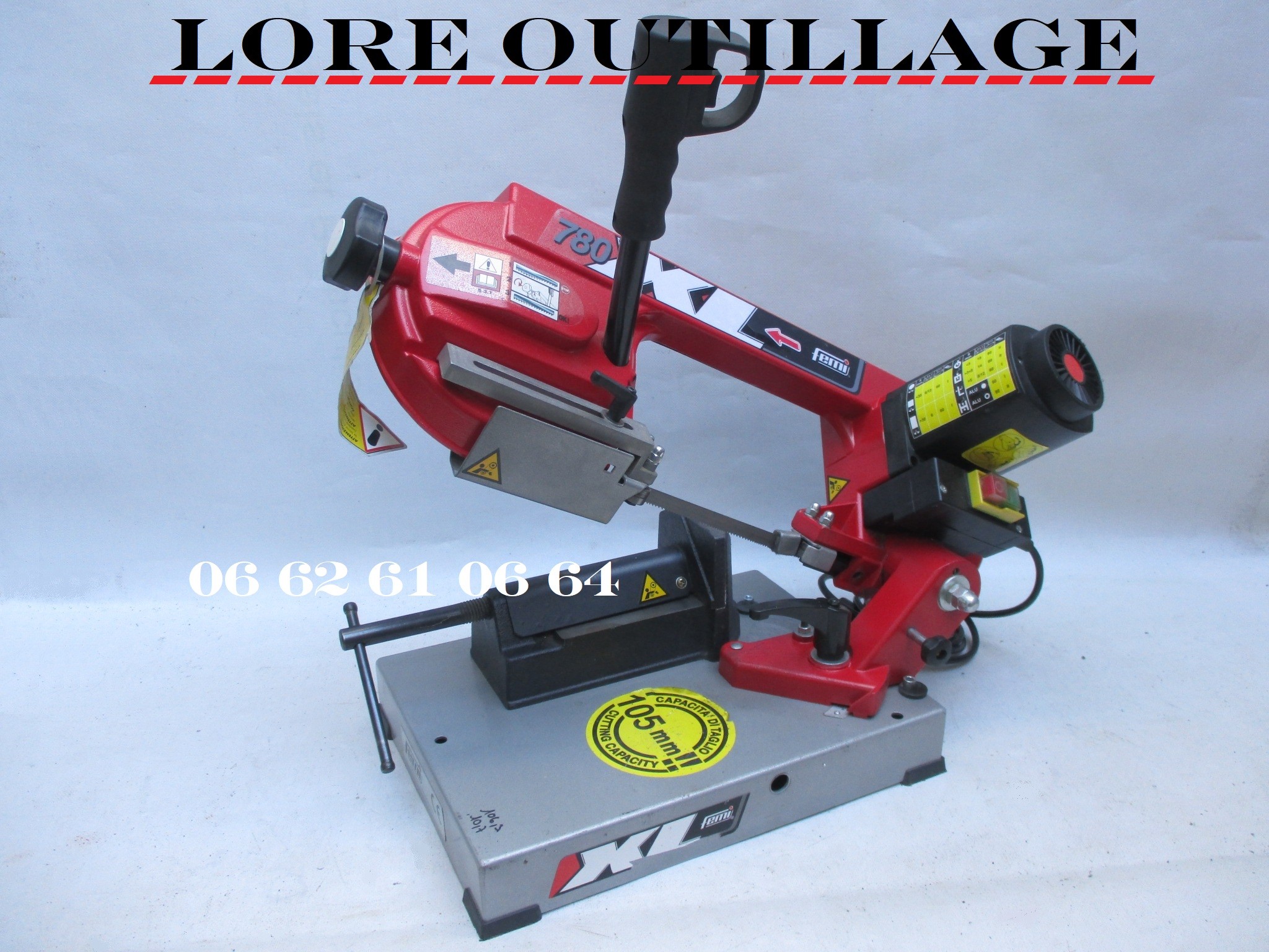 Scie à Ruban Métal FEMI FM-780XL - 850 W, Capacité 105 Mm