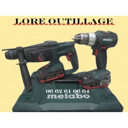 METABO Perforateur + Visseuse 18v