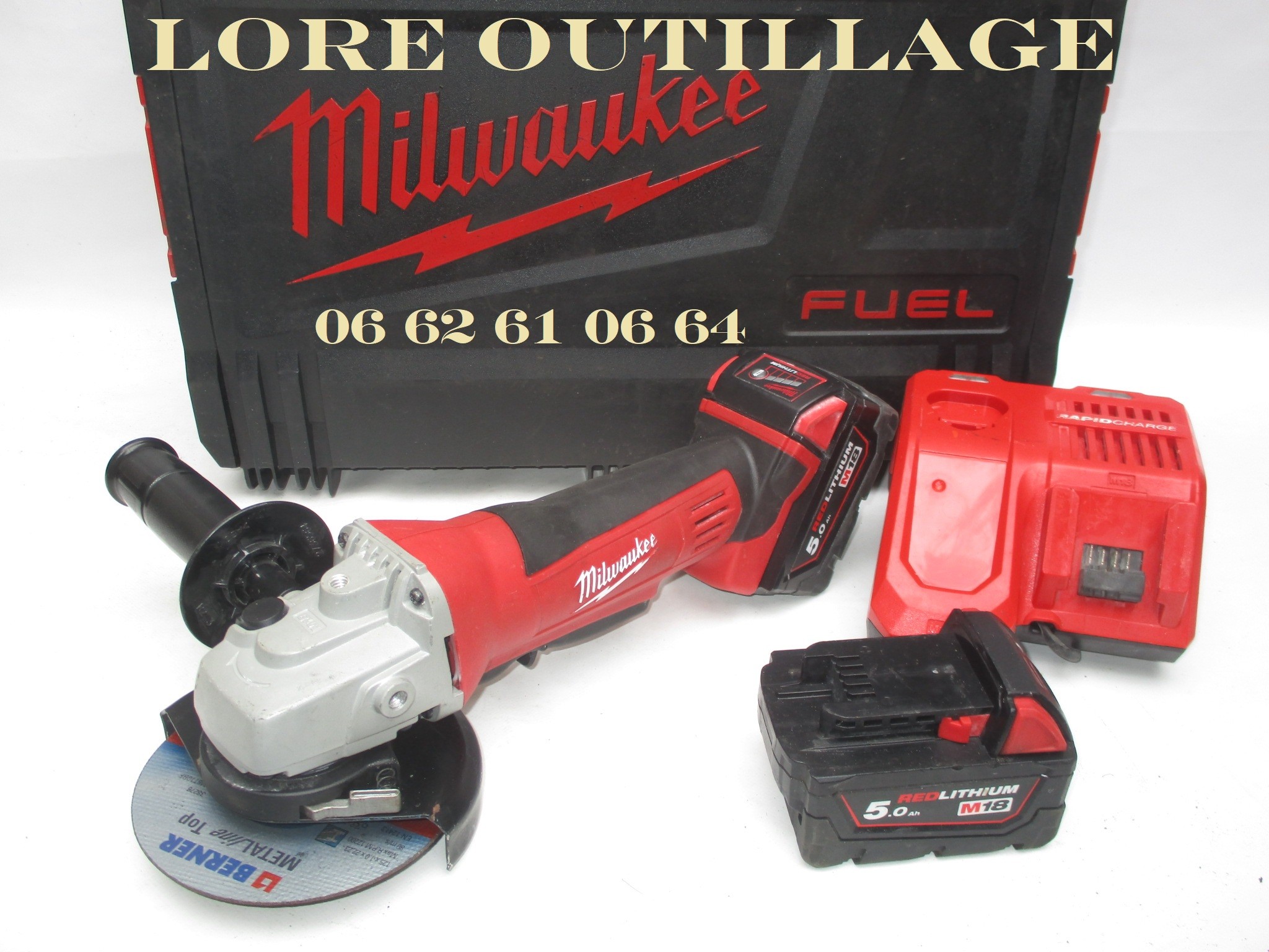 MILWAUKEE HD18 AG 125 - Meuleuse / Disqueuse 